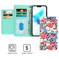 thumbnail image 3 of CoverON Apple iPhone 12 Pro Max Wallet Case, RFID Blocking Vegan Leather 6x Card Slot Holder Cover Flip Folio Phone Pouch, Spring Garden, 3 of 7