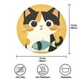 thumbnail image 4 of 15.4inch Round Placemats, DIY Printing Design, Suitable for Kitchen, Table Party Decoration Kittens Eat Fish, 4 of 7