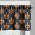 thumbnail image 3 of Ambesonne Fleur De Lis Window Valance, Victorian Gothic, 54" X 18", Dark Blue Orange, 3 of 5