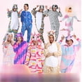 thumbnail image 4 of Pijamas de una pieza con dibujos animados para mujer, pijamas de franela de una pieza con animales, disfraces para adultos, 4 of 6