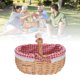 thumbnail image 1 of Canasta De Picnic, Cesta De Almacenamiento De Mimbre Con Revestimiento Extra De Gran Capacidad Cesta De Almacenamiento De Alimentos Vacío Portátil Para Comidas Al Aire, 1 of 7