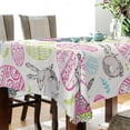 thumbnail image 3 of Easter Eggs Bunny Tablecloth Rectangle Colorful Table Cloth Large Square Table Cover for Dining Kitchen Party 60"x108" Decor Gift, 3 of 7