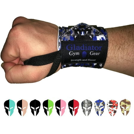 Weight Lifting Wrist Wraps with Thumb Loops - Wrist Support & Protection for Power Lifting Cross Training & Bodybuilding G3 Wrist Straps. Gladiator Gym Workout Gear for Men (Best Wrist Protection For Weightlifting)