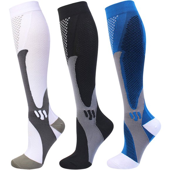 Calcetines de compresión HYRIXDIRECT para hombres y mujeres, calcetines de compresión médicos de 20-30 mmHg para enfermeras deportivas, calcetines atléticos