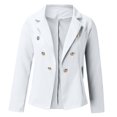 thumbnail image 2 of Vedolay Tops for Women Womens Oversized Trendy Blazers Fashion Casual Dressy Blazer Jackets,White M, 2 of 5