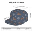 thumbnail image 6 of Haiem Squirrel And Snowflakes Classic Snapback Cap Flat Bill Hat Baseball Cap Adjustable Size Cotton Dad Hat, 6 of 9