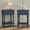 2 pack BLue, variant on HLR 25" Mid Century Nightstand Set of 2, Assembled Wood Bedroom End Table with USB Ports and Outlets, Blue