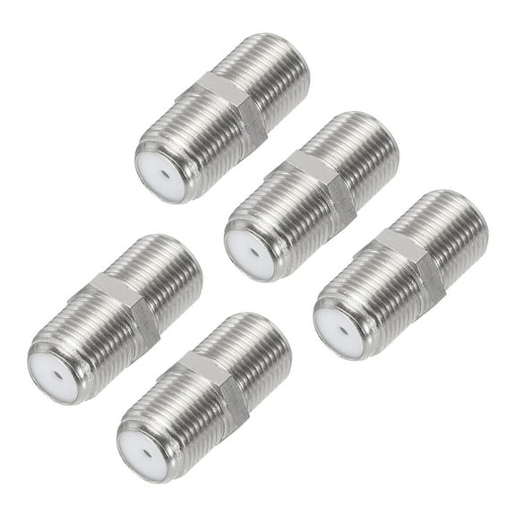Coaxial Connector RG6 Coax Extender F Female to F Female Gold Plated Adapter 75 Ohm Waterproof 5pcs