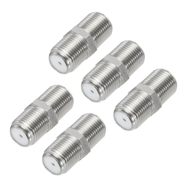 Conector coaxial RG6 Extensor F hembra a F hembra adaptador chapado en oro 75 Ohm impermeable 5 piezas