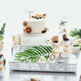 thumbnail image 2 of Efavormart 16"x12" Lace White Metal Decorative Serving Trays with Handles, Rectangle Mirrored Vanity Trays for Party, Wedding Tray, Kitchen Decoration, and Sweets Farmhouse Tray, 2 of 10
