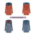 thumbnail image 4 of Idoravan Winter Coats for Women Plus Size Women's Reversible Warm Cotton Coat with Removable Hood, Long Sleeve Zipper, Thick Cotton Coat, Hooded Casual Jacket Orange XXXL, 4 of 9