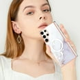 thumbnail image 6 of TECH CIRCLE Strong Magnetic Samsung Galaxy S22 Ultra Case, Compatible with MagSafe Military Grade Drop Protection Colorful Marble Slim Phone Cover for Galaxy S22 Ultra 6.8" 2022,White Marble, 6 of 6