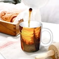 thumbnail image 3 of Yiaed Sunset Meditating Dog Print Ceramics Coffee,Large Handle Design,Extra Large Tea and Coffee Cup for Office and Home Mugs, 3 of 6