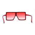 thumbnail image 4 of Girls Child Size Large Rhinestone Studded Flat Top Square Mob Sunglasses All Red, 4 of 4