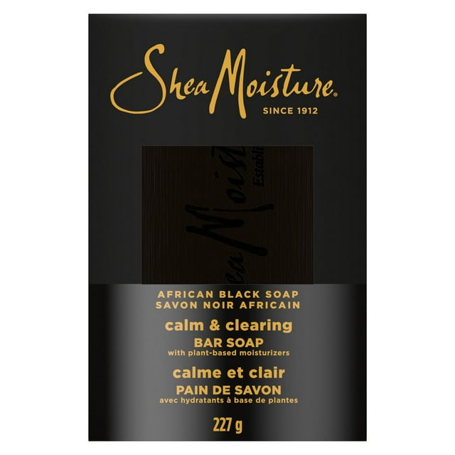 SheaMoisture Bar Soap Soothing and Clarifying bar soap African Black Soap with 24h shea moisture nutrients for Healthy, Glowing Skin