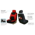 thumbnail image 2 of FH Group Light & Breezy Seat Covers for Auto, 3 Row 8 Seater Full Covers with Steering/Belt Pad Cover, Red and Black, 2 of 6