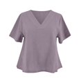 thumbnail image 6 of Tops For Women Loose Bat Sleeve Summer T Shirts Casual Plain Blouse Plus Size Tops S 4XL, 6 of 6
