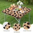 thumbnail image 4 of Brown and Black Of Leopard Print Square Fitted Tablecloth with Elastic Edge,Square Table Cover,Washable Elastic Table Cover for Home Kitchen Party Decor 34"x34", 4 of 6