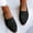 Black, variant on Weave Sandal for Women Fashion Pointed Toe Closed Toe Cutout Strap Buckle Low Heel Casual Shoes Summer Comfortable Flat Slides Mules Shoes Brown 41