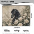 thumbnail image 7 of Xixirimido Horse White Roses Print Universal Car Trunk Mat, All Weather Trunk Protection Cargo Liner Stylish Vehicle Interior Accessories Durable Cargo Mat 29" x 39", 7 of 7