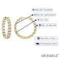 thumbnail image 2 of Vir Jewels 4 CTTW Diamond Hoop Earrings 14K Yellow Gold Female Adult, 2 of 5