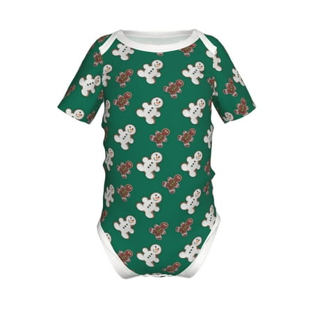 

Junzan Gingerbread Snowman Cookies Print Short-Sleeve Baby Climbing Clothes Bodysuits for Infant One-Piece for Baby Boys & Girls Baby Clothes Baby Romper with Snap Closure-12 Months