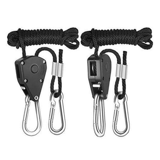 Adjustable Rope Clip Hanger Reinforced Metal Rust Resistant with 150Lbs