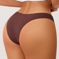 thumbnail image 3 of Women's Sexy Thong Sports Fitness Underwear，Ice-Cooling, Solid Color, Cotton，Pack of 5, 3 of 11