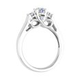 thumbnail image 2 of 1/2 Carat 3-Stone Diamond Engagement Ring in 14K White Gold (Ring Size 5.25), 2 of 4