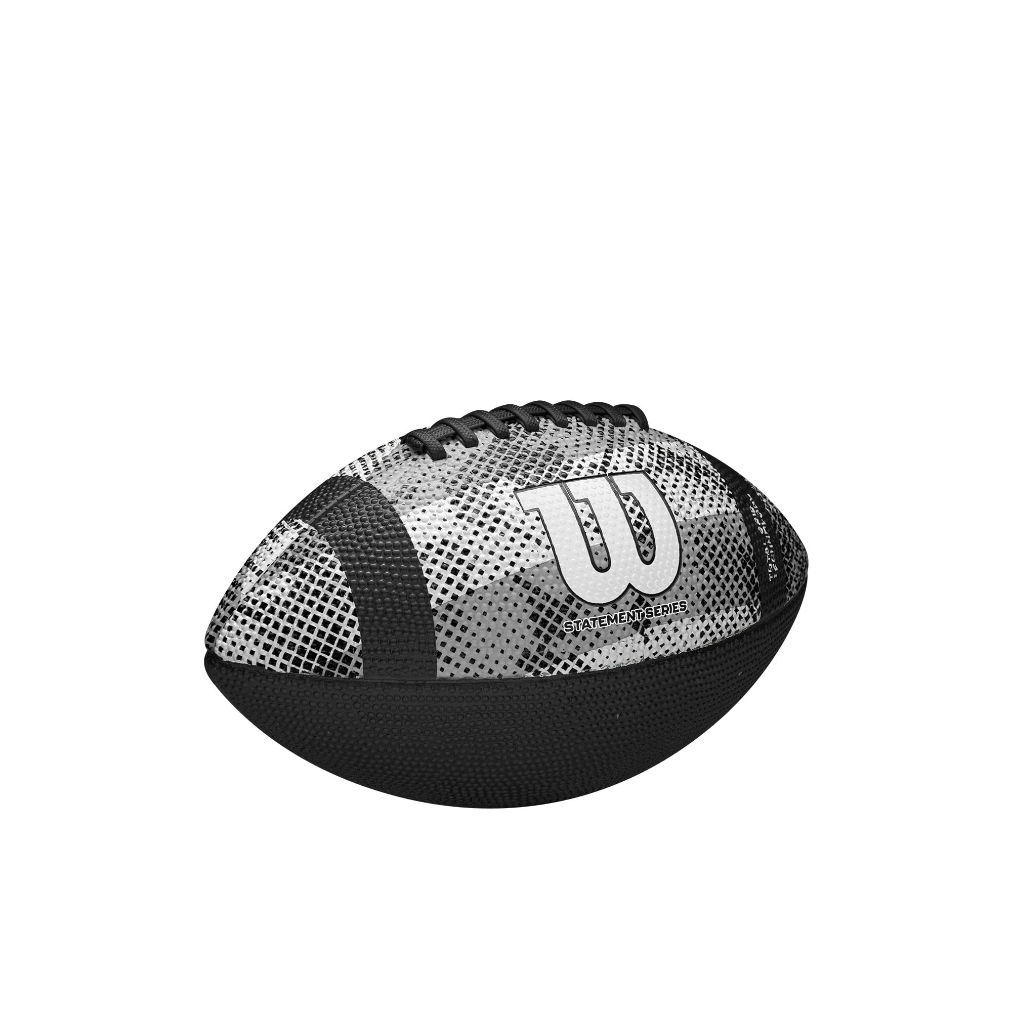 Wilson NCAA Statement Rubber Football - Black/Grey, Junior Size