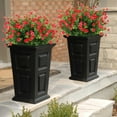 thumbnail image 4 of 12 Bundles Artificial Fake Flowers, Faux Outdoor Plastic Plants UV Resistant Shrubs Outside Indoor Decorations,UV Resistant Faux Plastic Plants Garden Porch Window Box (Orange Red), 4 of 4