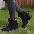 thumbnail image 4 of Bottines Décontractées Automne Hiver pour Femmes à Lacets Talon Bloc Antidérapant, 4 of 8