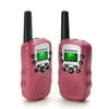 Baofeng Kids Walkie Talkies 2Pack Pink 22 Channel 2 Way Radio 3 Miles (Up to 5Miles) FRS/GMRS Toys