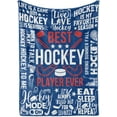 thumbnail image 1 of LHSHID Hockey Gifts for Boys Men Bed Flannel Blankets Throws for Christmas Hockey Gifts for Boys 8 12 Black Straight Outta The Penalty Box 30x40in, 1 of 6
