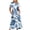 Blue summer dresses, variant on pimelu Dresses for Women Summer Dresses for Women Loose Flowy Pleated Swing A Line Maxi Dress with Pocket Summer Trendy Leaves Print Short Sleeve Crewneck Girls Long Sundress