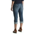 Women's denim cuffed curvy capri