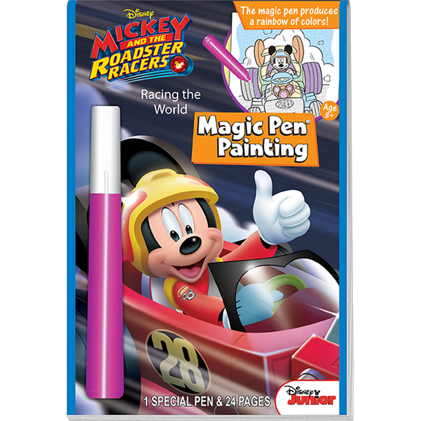 Disney's Characters Magic Pen Painting Activity Book: Mickey and the Roadster Racer, Racing the World coloring book.