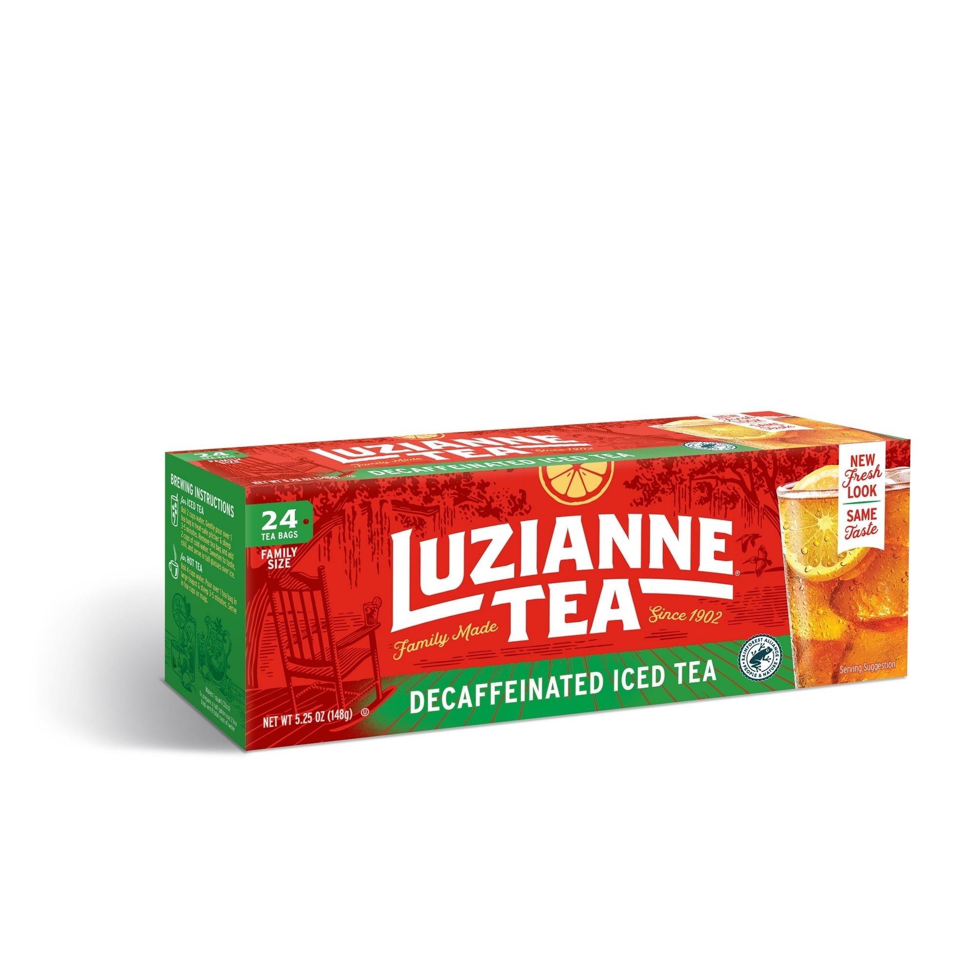 (2 pack) Luzianne Decaffeinated Black Iced Tea Bags, 24 Count