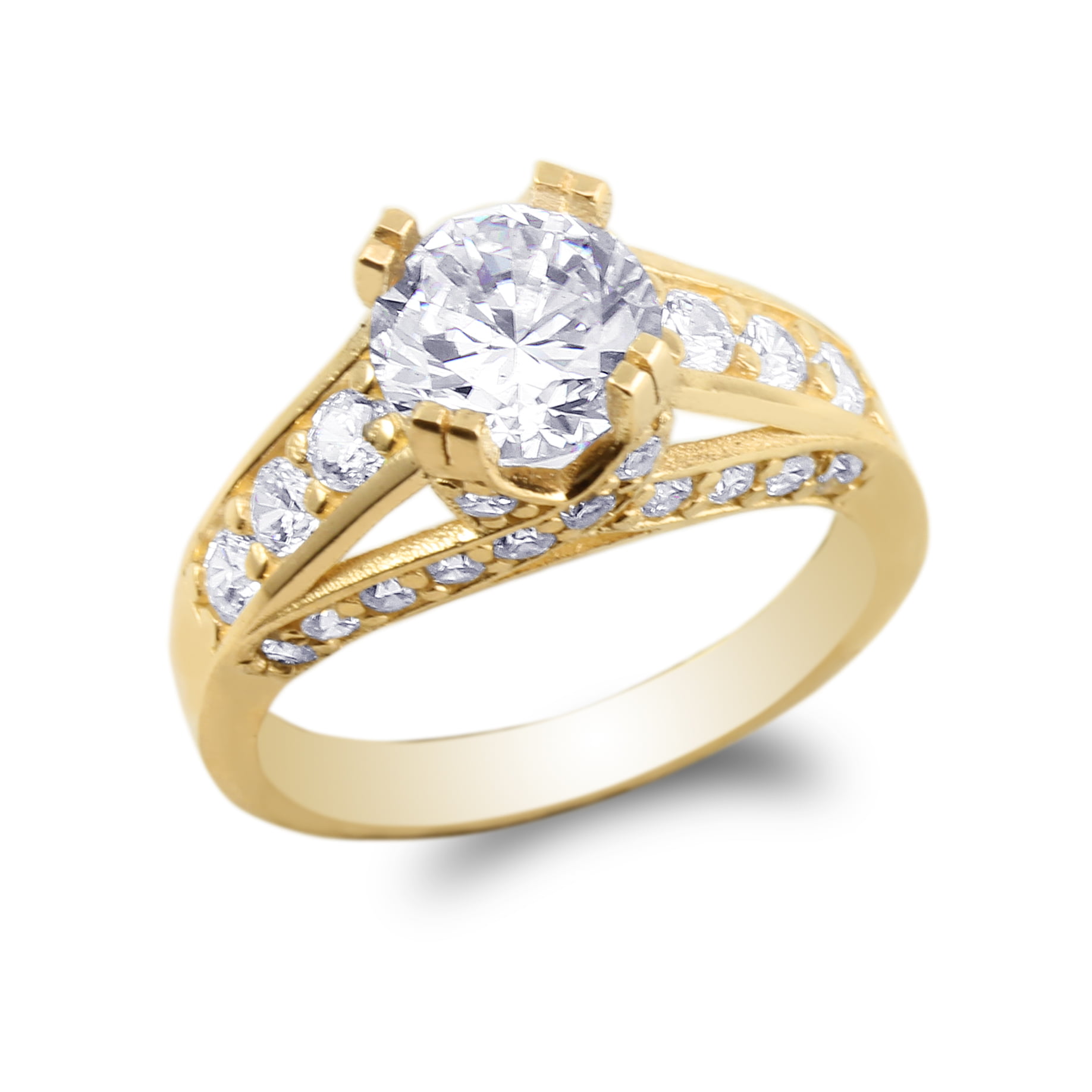 14K Yellow Gold 1.65 CT Solitaire Engagement Wedding Ring Round Cut Diamond 