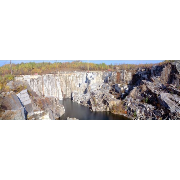 Granite Quarry Barre Vermont Canvas Art - Panoramic Images (27 x 9)