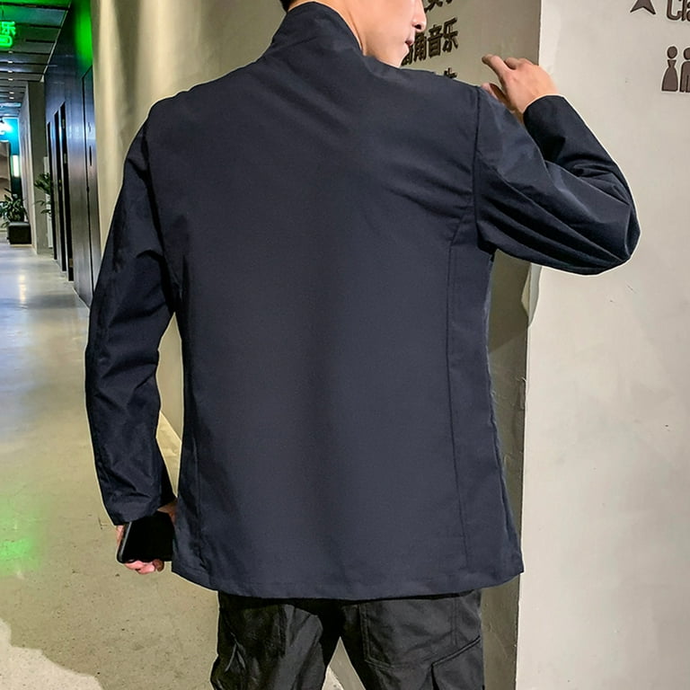Puffy Jackets for Men Men Casual Long Sleeve Autumn Winter Stand