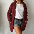 thumbnail image 2 of Wenini Women's Hooded Cable Knit Cardigan Sweater with Pockets 2026 Fall Trendy Coat Jacket, 2 of 5