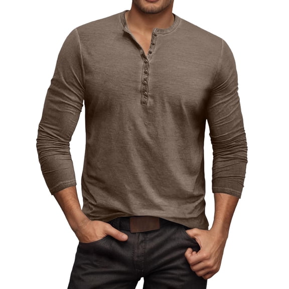 VJATTWR Men's Long Sleeve Shirt,Lightweight T-Shirt Tee Solid Color Casual Pullover Tops Xxxl