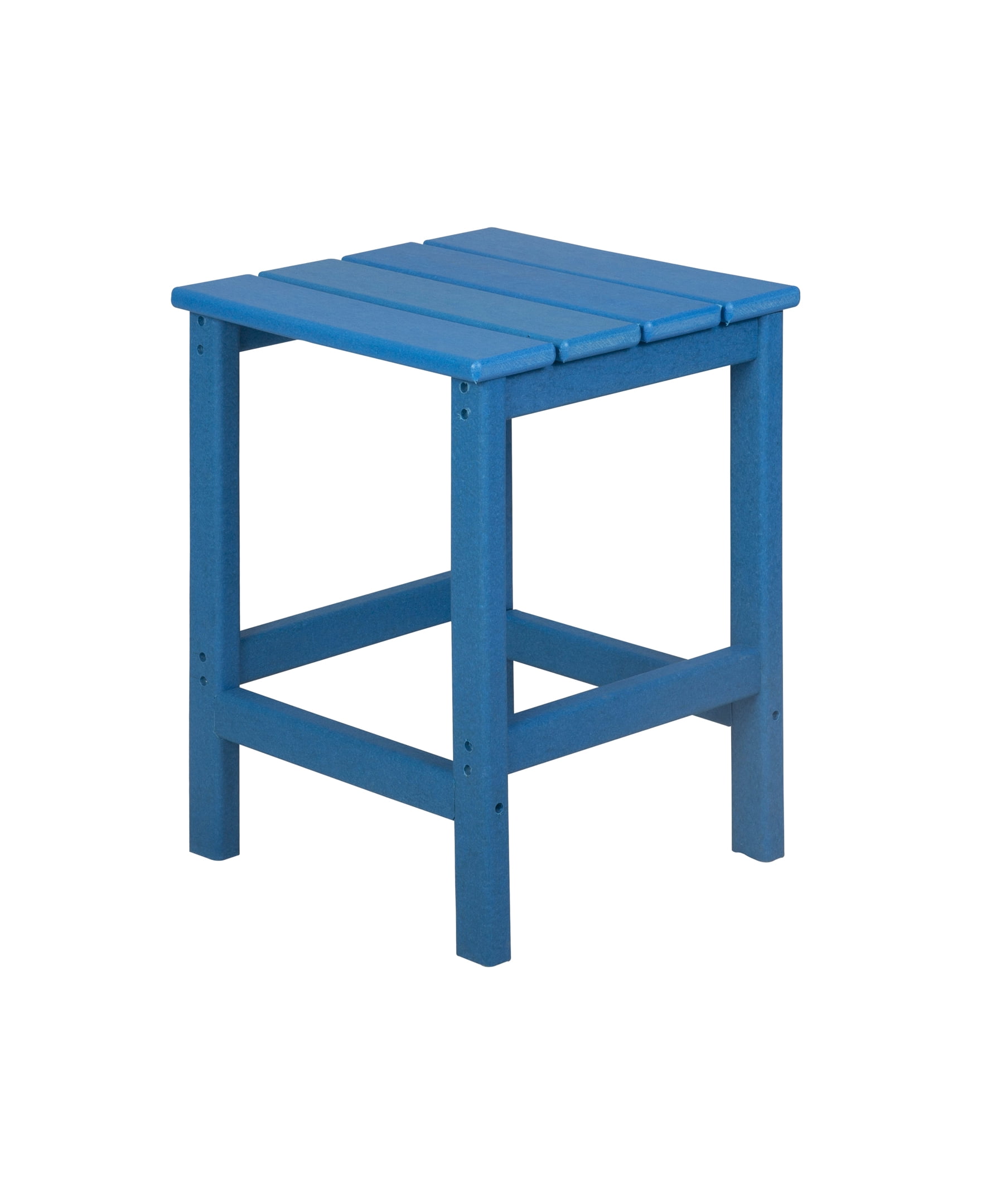 Polytrends  Laguna Hdpe All Weather Outdoor Patio Foldable Adirondack Chairs With Side Table (3-Piece Set) Pacific Blue