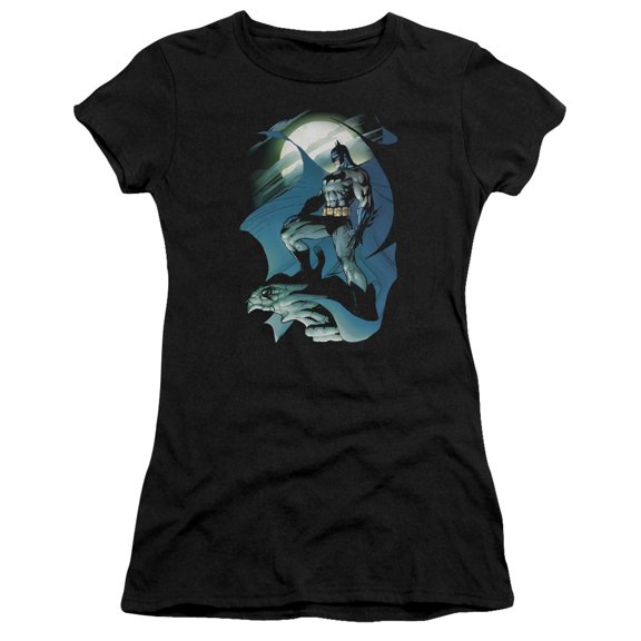 Batman Glow Of The Moon S/S Junior Women's T-Shirt Sheer Black