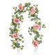 thumbnail image 2 of Guirnalda de flores artificiales de eucalipto para decoración de bodas y fiestas. Rosa oscuro, 2 of 7