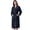 Navy Blue, variant on Women's Terry Bathrobe Absorbent Lightweight Towel Robe Cozy Long Robe,Violet L/XL