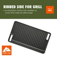 thumbnail image 5 of Ozark Trail Deluxe Cast Iron Reversible Grill Griddle Plate, Black, 16 x 9 Inch, 5 of 9