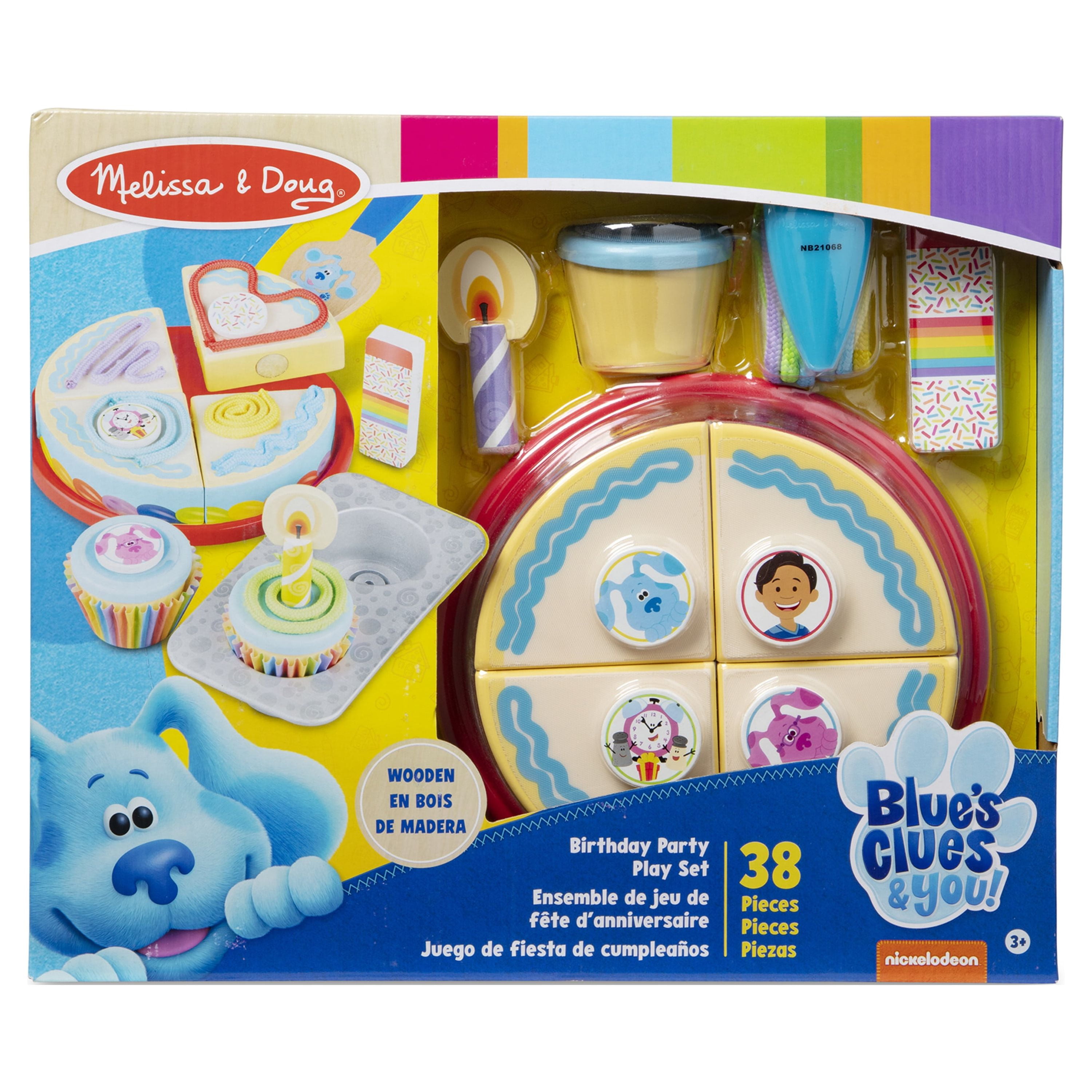 Melissa & Doug Blue's Clues & You! Wooden Birthday Party Play Set (38 Pieces)