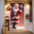 thumbnail image 3 of Christmas Theme Merry Christmas Banner Santa Claus Design Festive Decoration Holiday Backdrop for Christmas Party Holiday Celebration Winter Decoration, 3 of 9
